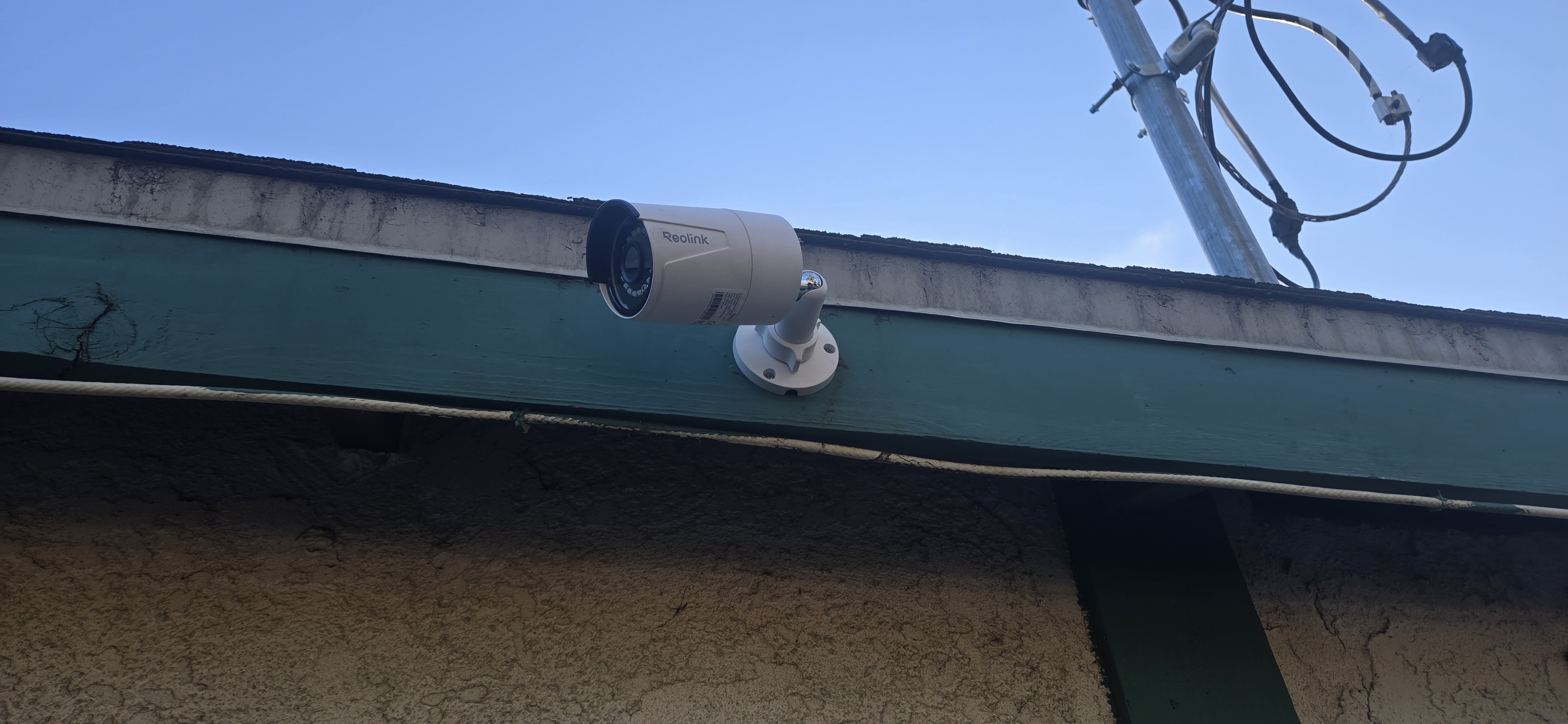 Camera mounted on exterior
