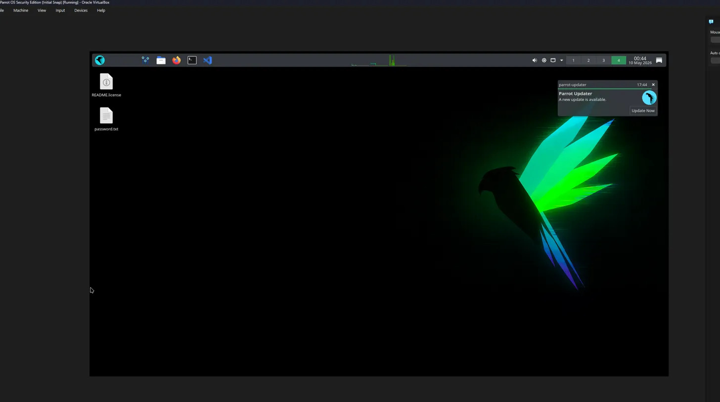 Parrot OS Security Edition desktop